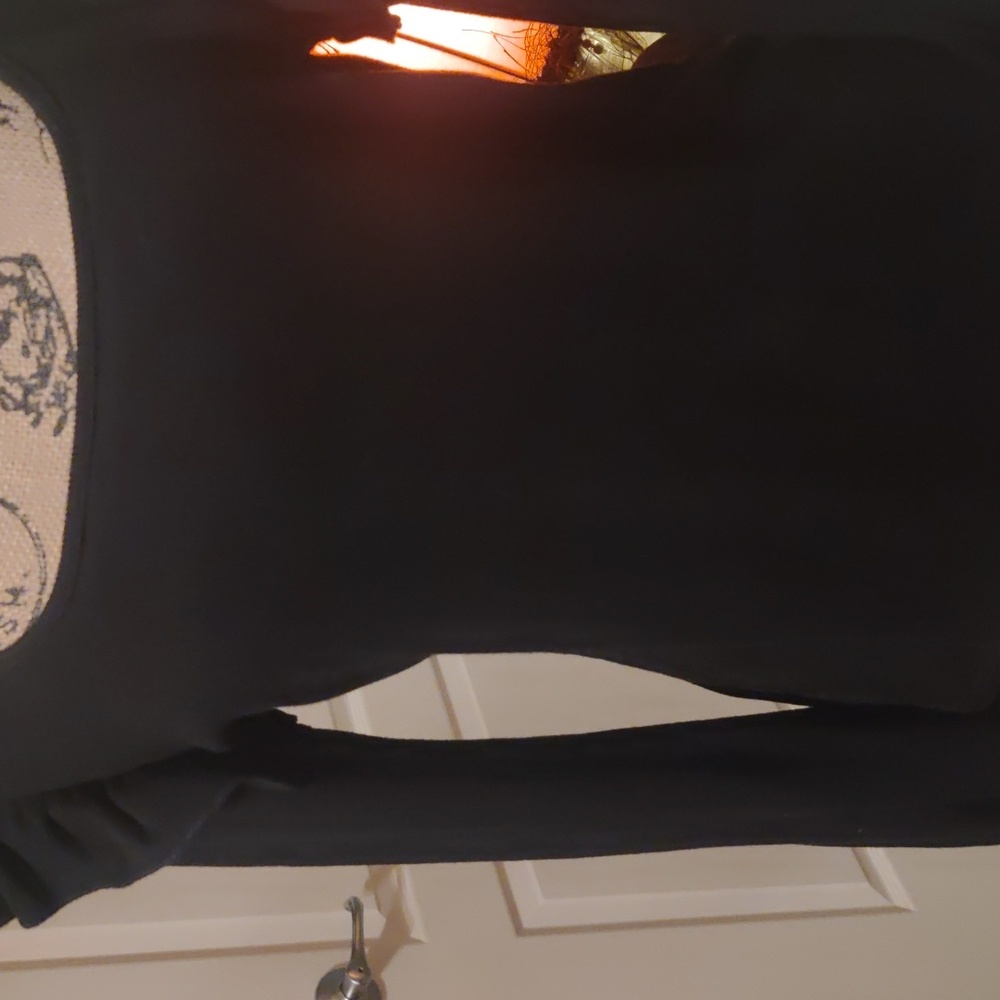 Black Ruffled Women's Top - Picture 3 of 5